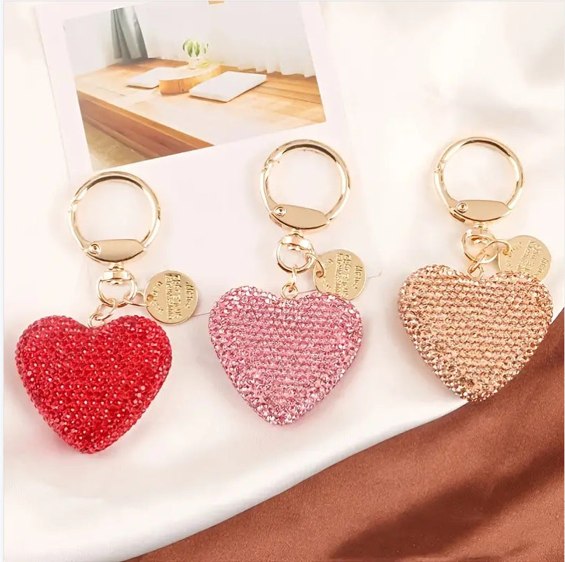 Wholesale Water Diamond Love Keychains